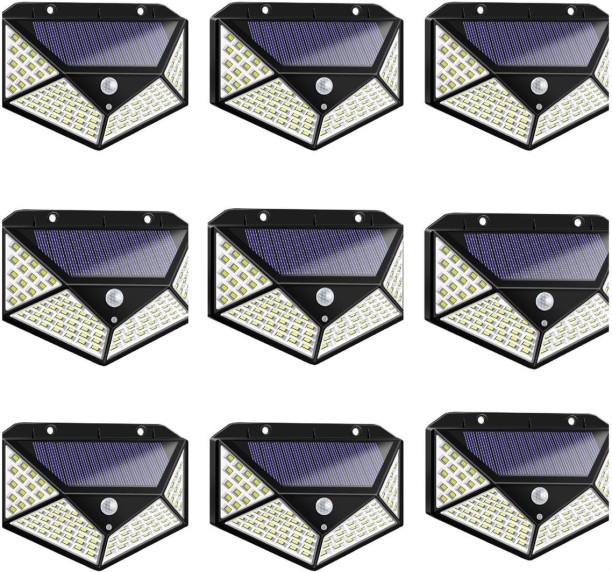 100 LED Solar Motion Wall Light - 9 Pack Solar Motion Wall Light 9 Pack Post Light Outdoor Lamp