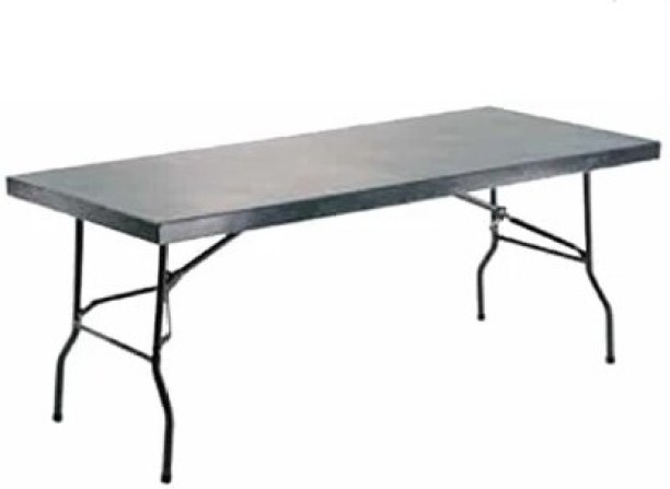 Fur Home Steel Multipurpose Table 5 cm GREY 80 cm Shrinkwrap 6-8 Rectangle Folding Table