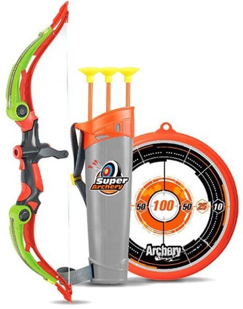 Kids-Up Bow & Arrow Archery Set Green - 3 - 12 Years Beach Toys & Play Sets