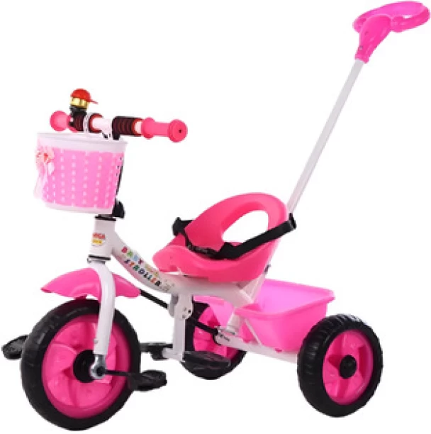 SA TRADE Kids Stroller Scooter 3 Wheels Tricycle Bicycle With Basket and Push Bar Scooters