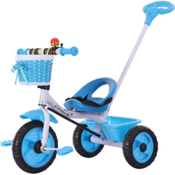 SA TRADE Kids Stroller Scooter 3 Wheels Tricycle Bicycle With Basket and Push Bar Scooters