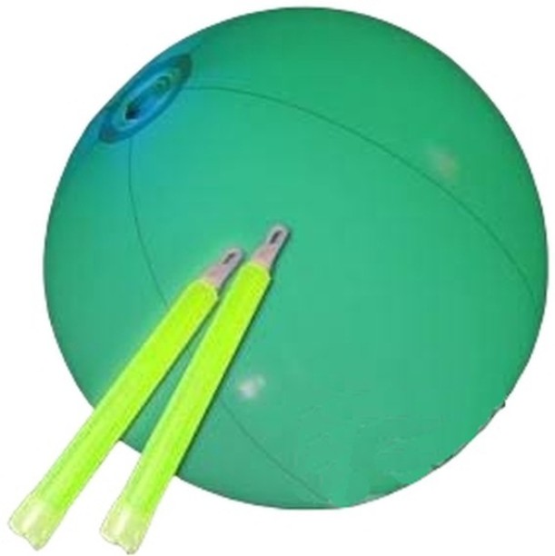 Umlozi Glow It The Dark Beach Ball 30 cm & 2 Glow Sticks - Green Beach Toys & Play Sets