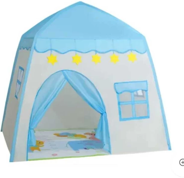Play Castle For Kids Tent House With bag-Blue Play Tent House outside and indoor- Blue Play Tents