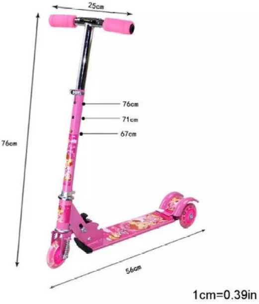 SA TRADE Kids Adjustable Height Scooter With LED Wheels Scooters