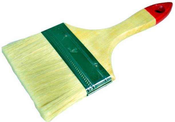 Investify Brush Paint Red Tip Wooden Handle 100mm