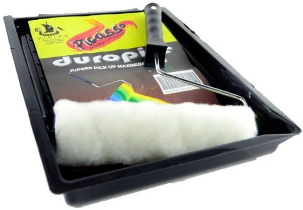 PICASSO PAINT ROLLER & TRAY FURPILE STEEL HANDLE 225MM Paint Roller