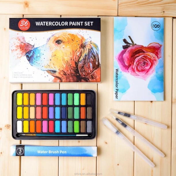 Aon-Art 36 Colours Watercolour Paint Set