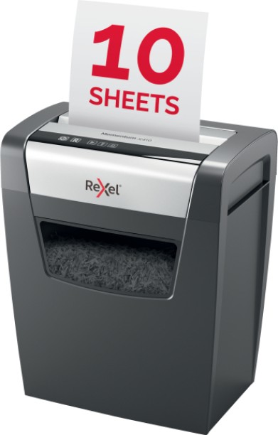 Rexel Momentum X410 P4 Cross Cut 10 Sheet Paper Shredder, 23L Bin Cross Cut Blade Paper Shredder