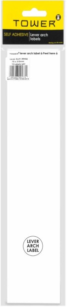 TOWER Self - adhesive Lever Arch Labels Self Adhesive Paper Label