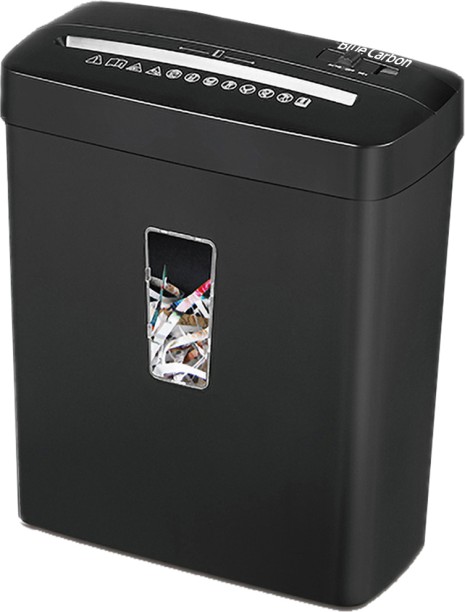 Blue Carbon Cross Cut Paper Shredder with 13L Bin P-4 High Security Level Cross Cut Blade Paper Shredder