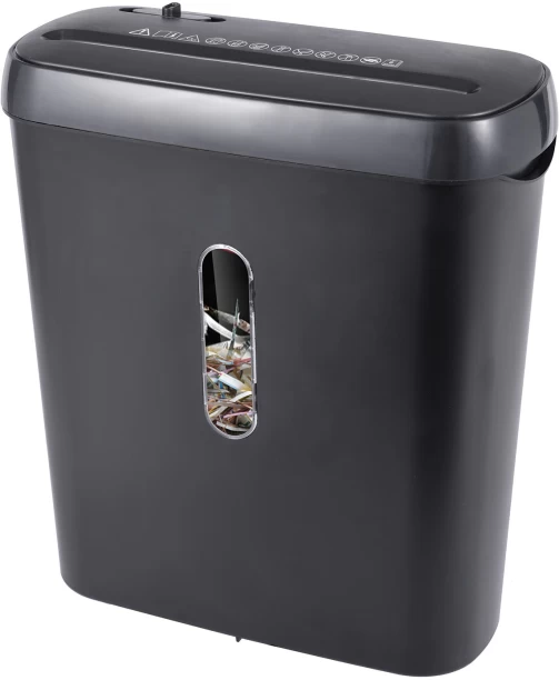 Blue Carbon Strip Cut Paper Shredder with 8L Bin Straight Blade Paper Shredder