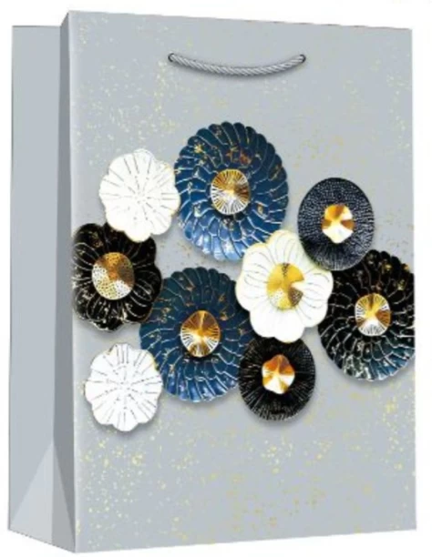 R AND E Premium Paper Gift Bags (12 Pack) Large 30x39x12cm Printed Paper Gift Bag