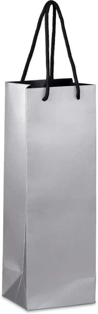 Majesty Wine Paper Gift Bag, Silver Solid Paper Party Bag