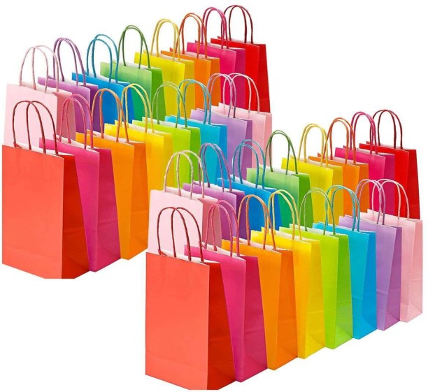 Cart In Mart 32 Pack Kraft Paper Gift Bags Party Bag Solid Paper Party Bag