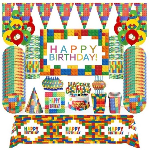Emporium Hub Building Block Birthday Party Printed Paper Party Bag