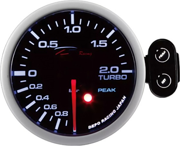 P. Concepts Boost Gauge 52mm - 3Bar 7 Colour SC5201B-3B Programmable Warning Settings & Peak Recall Functions