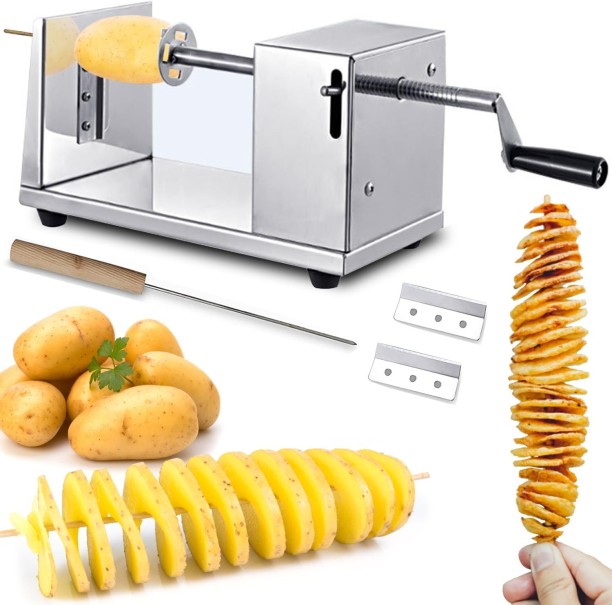 Generic Stainless Steel Spiral Potato Cutter For Home or Commercial Use NA Peeler