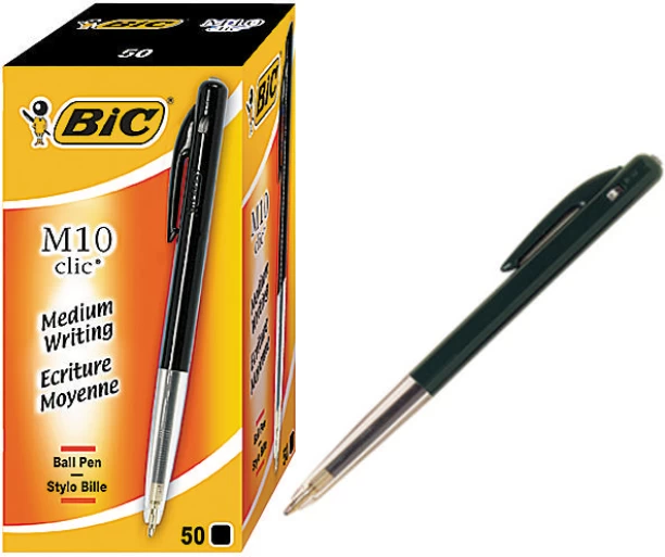 Bic Clic Medium Ballpoint Pens, Black (Box of 60) Ball Pen