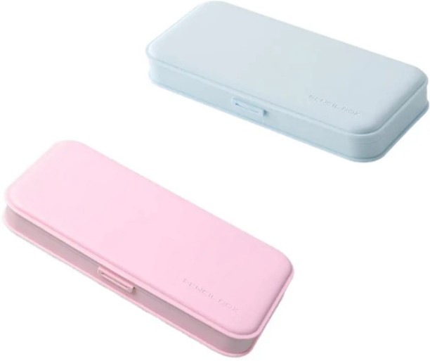 Miss Bliss Imports Stationary Pencil Case Box Combo - 2 Pack Pencil Boxes