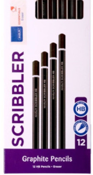 Marlin Graphite Pencil 12s HB with Eraser Round