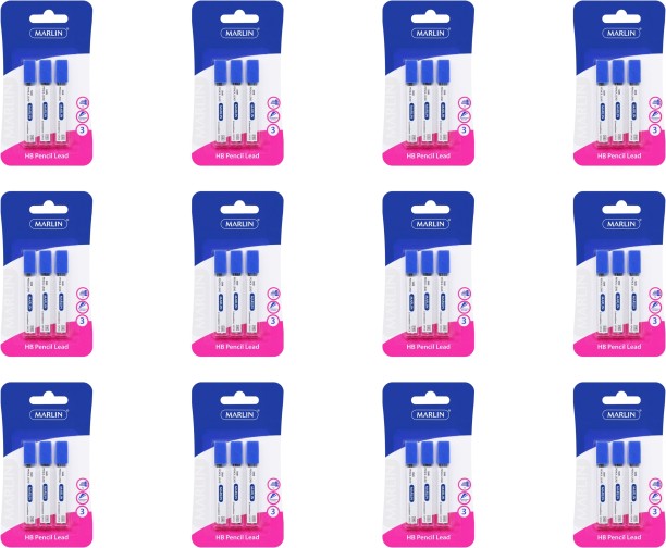 Marlin Pencil Leads 0.5mm 12's in tube 3 Tubes Round