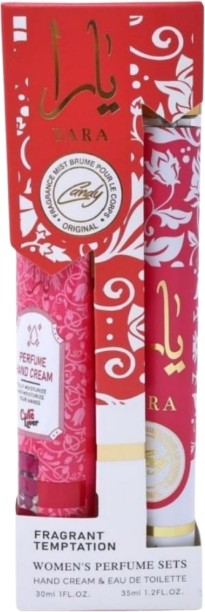 Yara Red Candy Women's Gift Set – Eau de Toilette (35ml) and Perfumed Hand Cream (30ml Eau de Toilette  -  Floral for Women