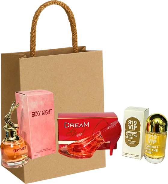 Luca Perfume 919 VIP - Dream Girl - Sexy Night | 30 Perfume Women Set & Gift Bag COMBO - 3x30ml Eau de Parfum  -  Floral for Women