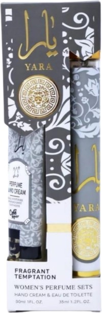 Yara Silver Candy Women's Perfume Set with Eau de Toilette (35ml) and Hand Cream (30ml) Eau de Toilette  -  Floral for Women
