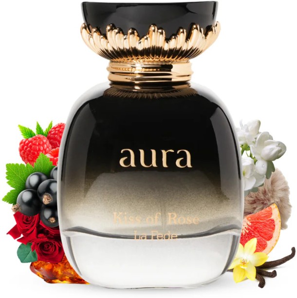 La Fede Aura - Kiss of Rose | Velvet Rose Heart | Vanilla-Amber Embrace Eau de Parfum  -  Fruity for Women