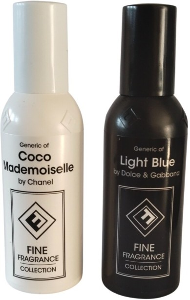 Fine Fragrance Collection Coco Mademoiselle and Light Blue Inspired Eau de Parfum  -  Fresh for Men & Women