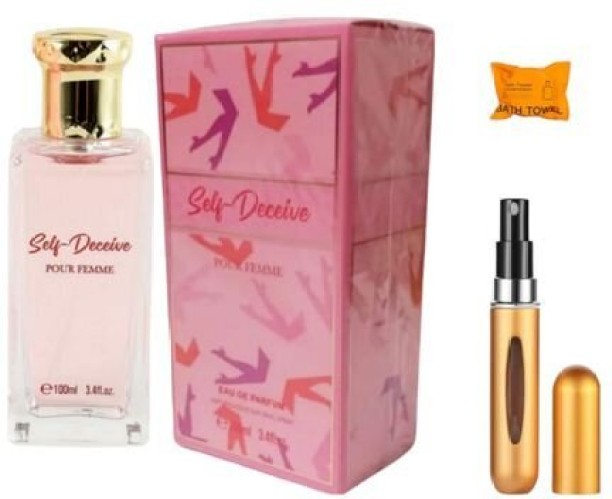Self Deceive Pour Femme & Mini Perfume Bottle & Compressed Towel Eau de Parfum  -  Fresh for Women