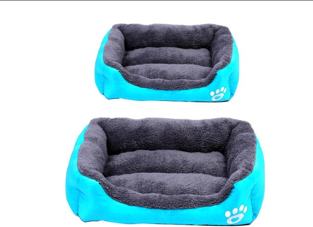 Mix Box 2 Piece Pet Plush Cushion Bed Set L Pet Bed