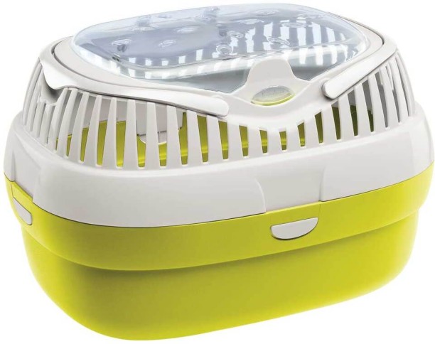 Ferplast ALADINO LARGE Small Pet Carrier – Top Entry, Carry Handles, 3kg Capacity for Puppies, Kittens, Rabbits & Ferrets, 36x26x23cm L Pet Bed