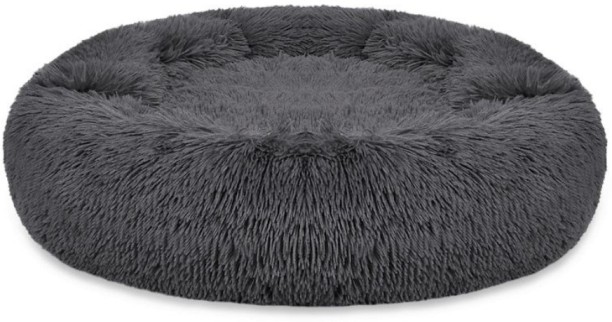 other Ruff 'n Tuff Plush small Pet Cushion Shag Fur Calming Bed - Grey XL Pet Bed