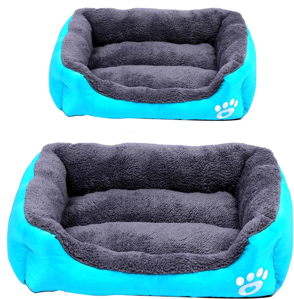 Mixbox 2Pcs Pet Plush Cushion Bed Set L Pet Bed