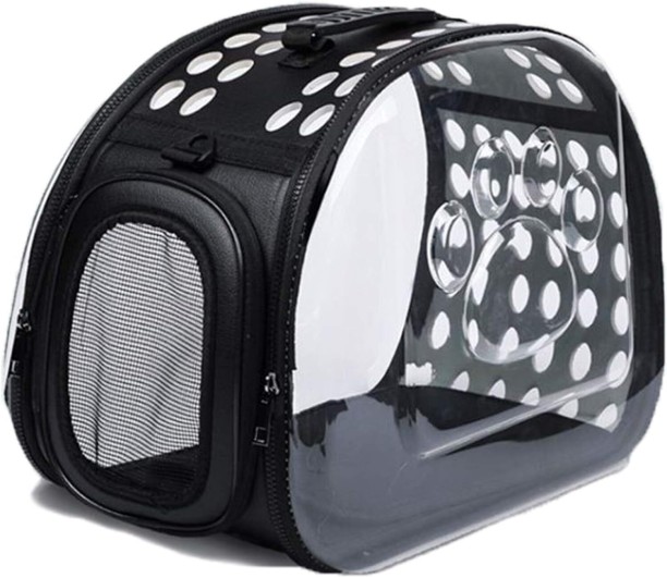 Generic Transparent Cat Carrier Portable Small Cat Carried Bag Collapsible Soft-Sided Pet Carriers for Kitten Puppy Rabbit Travel Hiking Walking & Outdoor Use M Pet Bed