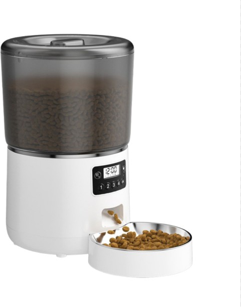 span Automatic Cat Food Feeder 4L Smart Pet Feeder Manual Setting Stainless Steel Pet Bowl