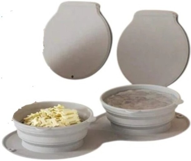 XelB Portable Foldable 2in1 Pet Bowl Silicone Pet Bowl