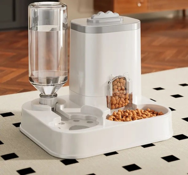 Joltwave Automatic Pet Waterer & Feeder Station for Cats and Dogs Plastic Pet Bowl & Bottle