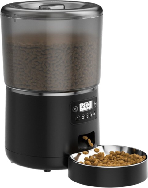 span Automatic Cat Food Feeder 4L Smart Pet Feeder Manual Setting Stainless Steel Pet Bowl