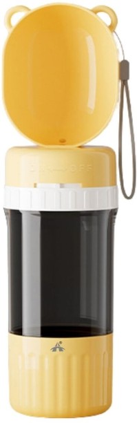 ALANES Portable Outdoor Pet Water and Food Dispenser 2-in-1 Travel Bottle Plastic Pet Bottle