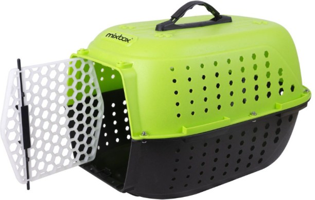 Mix Box Pet Travel Box Dog Cat Voyageur Carrier- Green & Black Green, Black Pet Crate