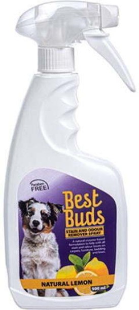 Best Buds Stain & Odor Removal Spray for Dog - Natural Lemon - 500ml - 3 Pack Pet Coat Cleanser Suitable For Dog