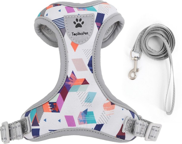 Topika Escape Proof Cat Harness and Leash Set, Adjustable Soft Fabric Dog & Cat Harness & Leash