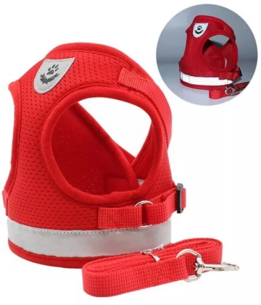 FocusPet Extra Small Adjustable Soft Padding Dog Vest Dog Reflective and LED Harness