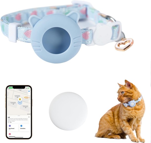 marevic Cat Tracker Collar Breakaway Waterproof Cat Everyday Collar