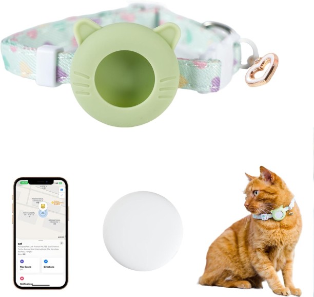 marevic Cat Tracker Collar Breakaway Waterproof Cat Everyday Collar