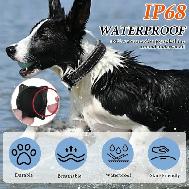 ZZBarer Upgraded AirTag Dog Collar Dog & Cat Show Collar