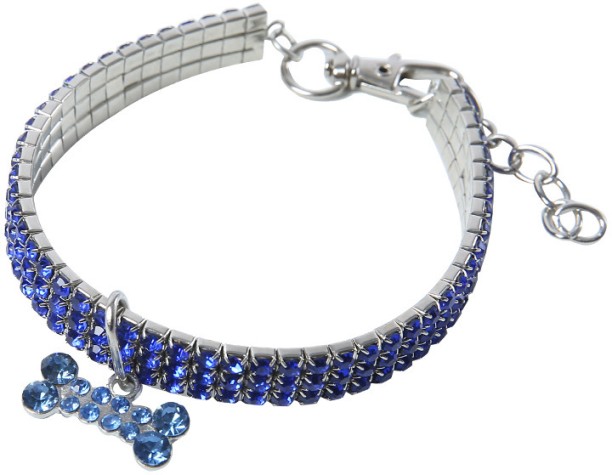 Spark Sparkling 3 Rows Crystal Diamond Dog Collars Dog Collar & Chain