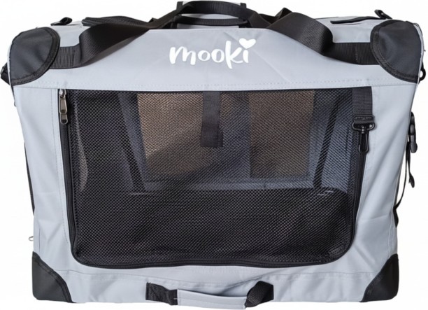 Mooki Collapsible Pet Carrier Grey Dog NA Harness